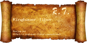 Ringbauer Tibor névjegykártya